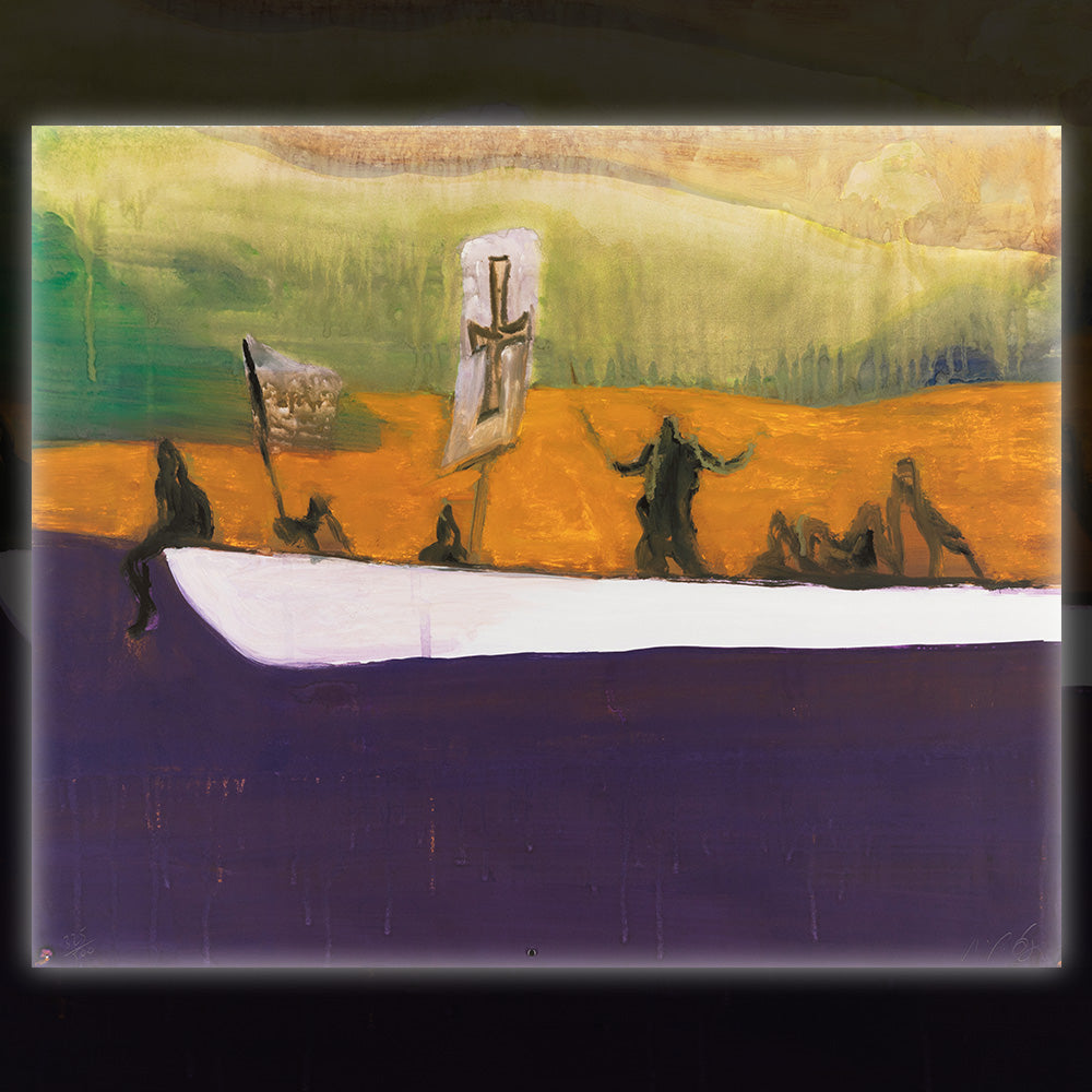 Canoe | 2008, aquatint in colours on wove, signed by Peter Doig