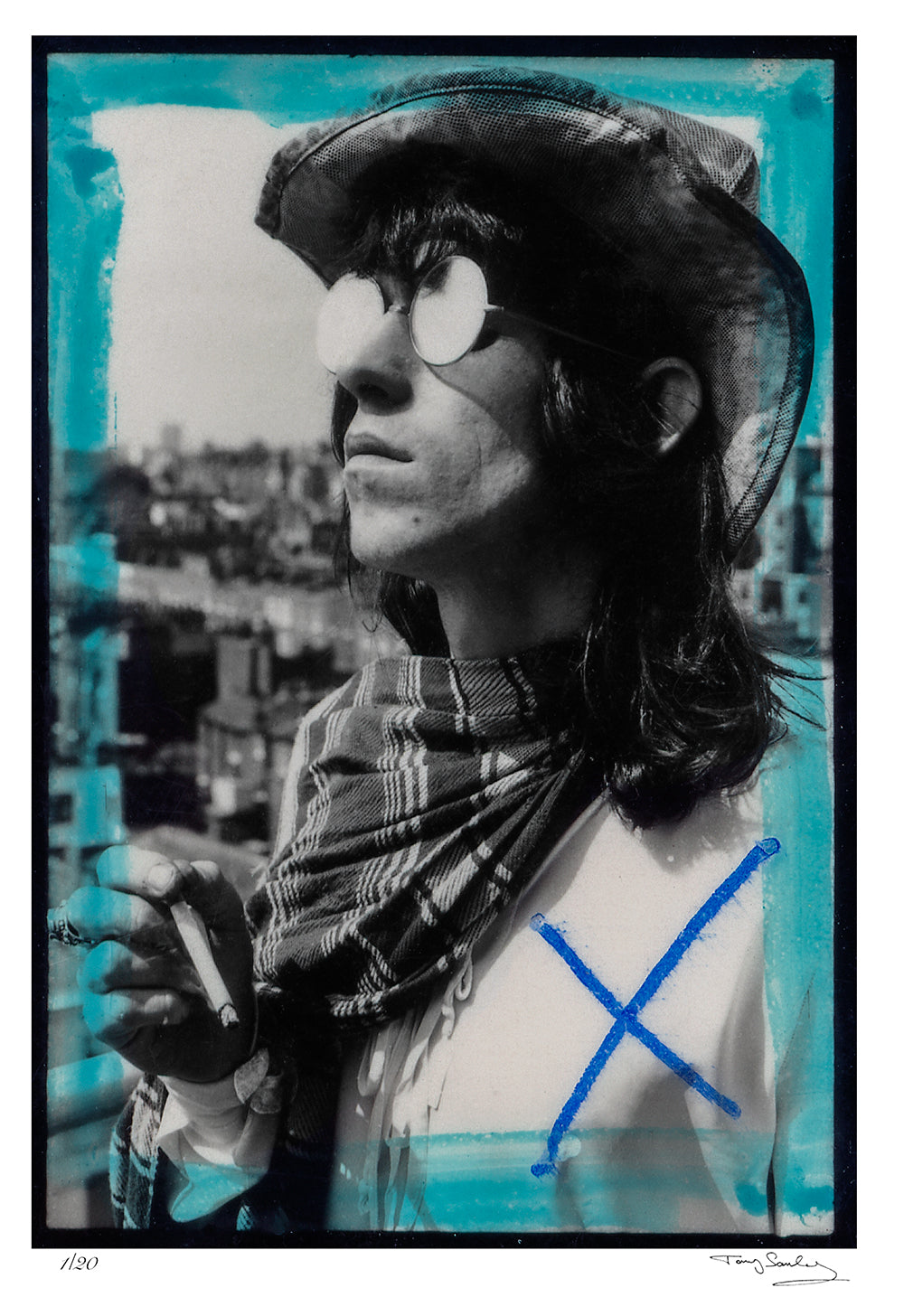 Keith Richards in Mirror Glasses, Morning of the Hyde Park Concert