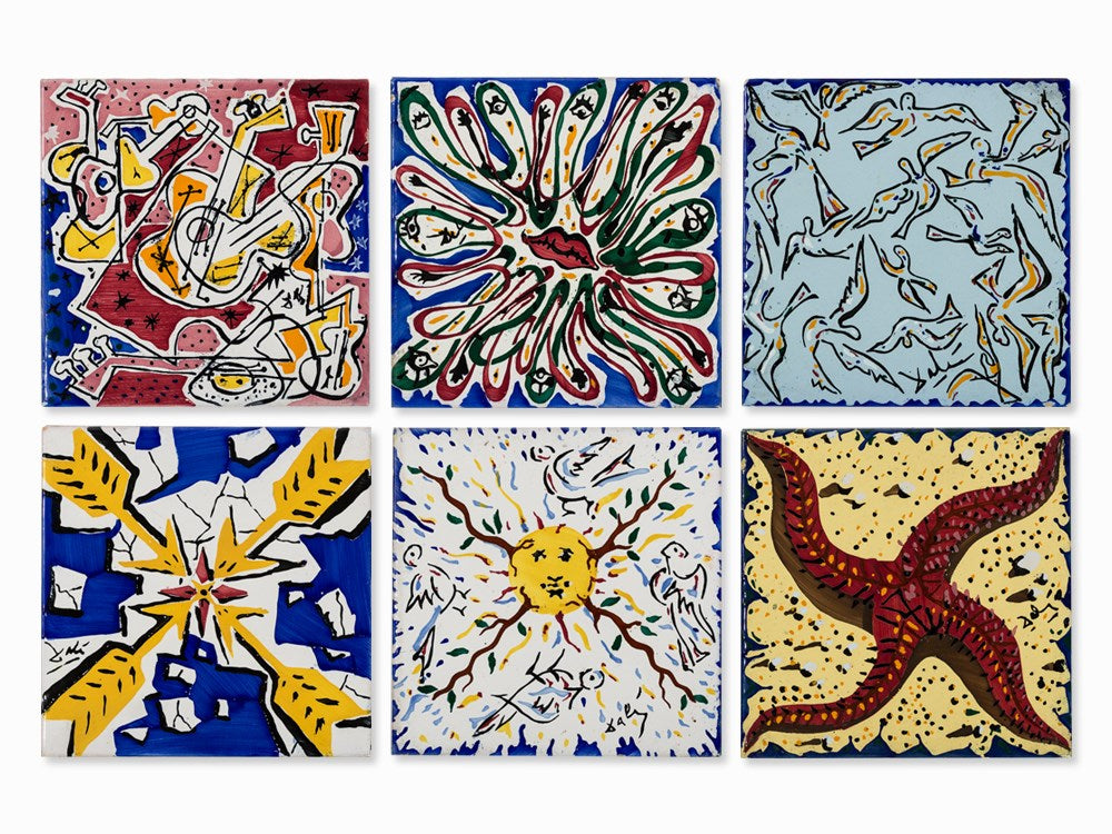 La Suite Catalane | 1954, rare set of six Salvador Dali tiles La Suite Catalane | 1954, rare set of six Salvador Dali tiles