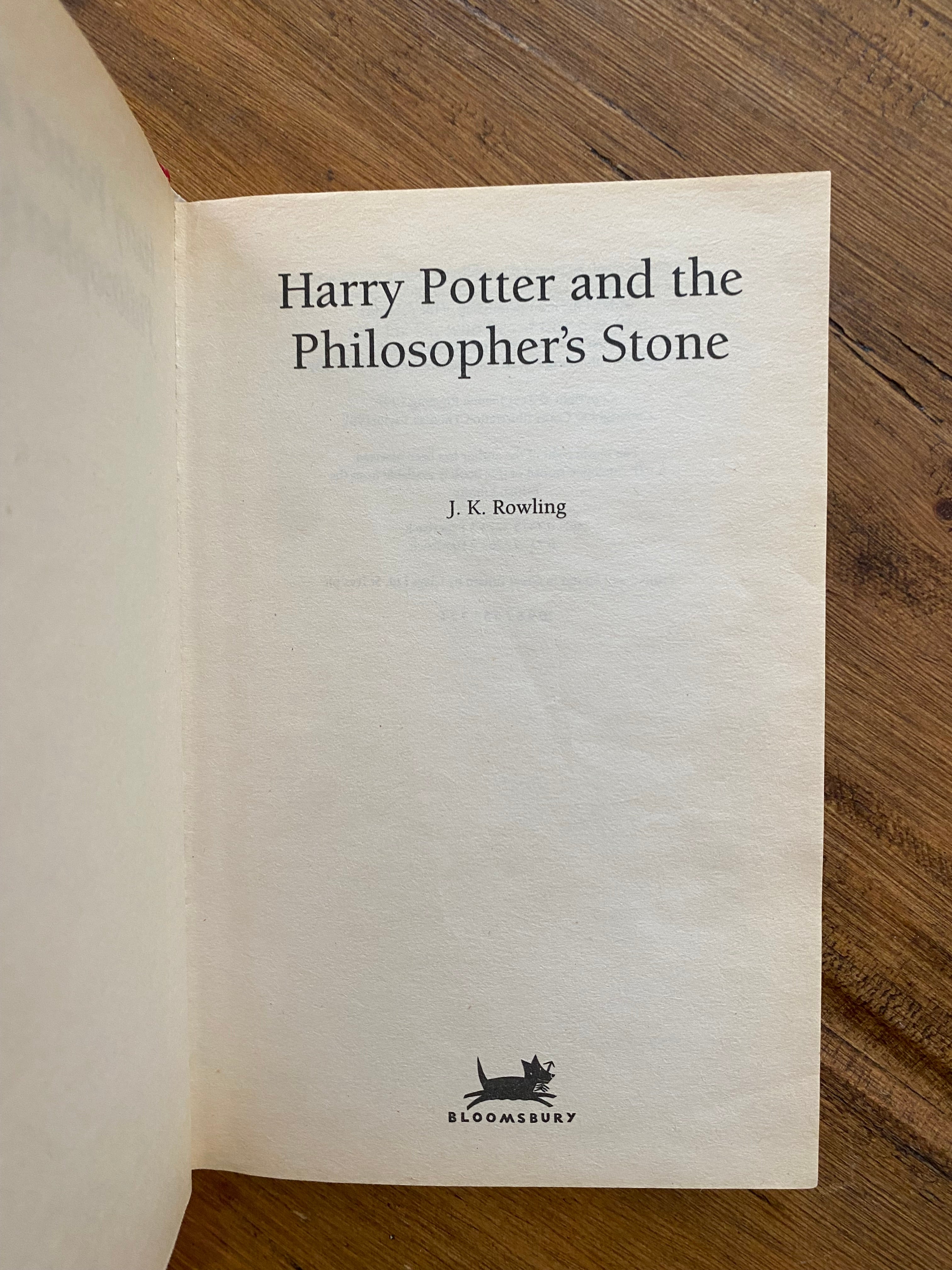 Harry Potter and the Philosopher's Stone | 1997, first edition